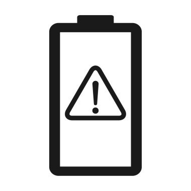 Batarya şarj gösterge simgesi. Vektör illüstrasyonu beyaz arkaplanda izole edildi .