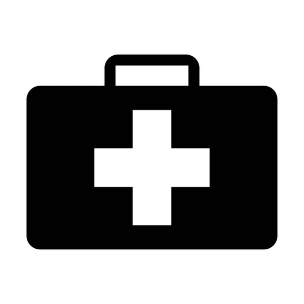 病院の十字記号 白い背景に隔離された医療健康アイコン 緊急設計 — ストックベクタ
