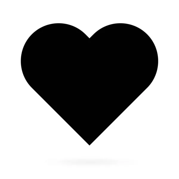 Kalp Ikonu Beyaz Arka Planda Izole Edilmiş Aşk Vektör Sembolü — Stok Vektör