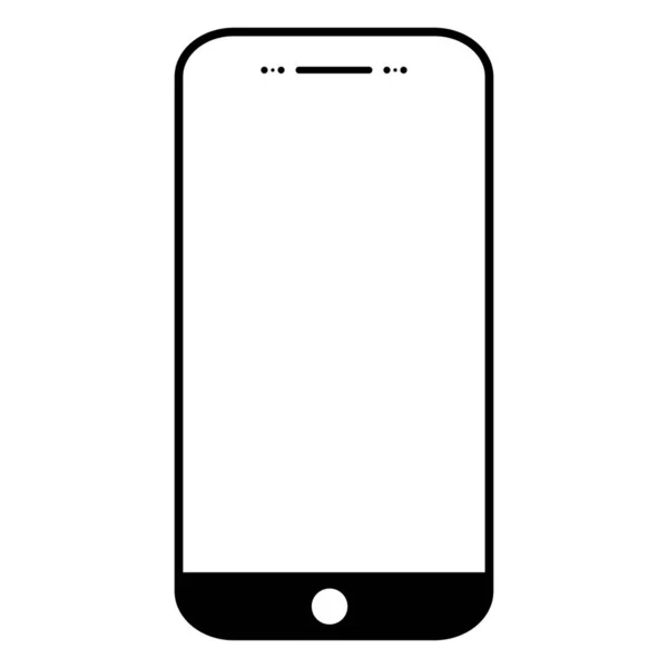 Smartphone Symbol Isoliert Auf Weißem Hintergrund Leeres Bildschirm Telefon — Stockvektor