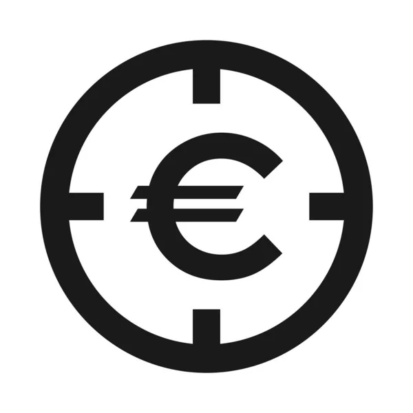 Target Ikon Med Pengar Symbol För Webbplats Etc Webb Platt — Stock vektor