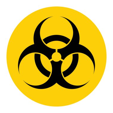 Biyolojik tehlike modern web sitesi simgesi beyaz arkaplanda izole edildi. Mobil uygulama ve ui için tasarım .