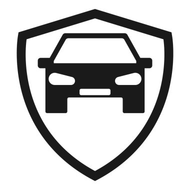 Beyaz arka planda araba simgesi izole edildi. Otomobil sembolü, vektör konsepti. Otomotiv işareti, ağ şekli