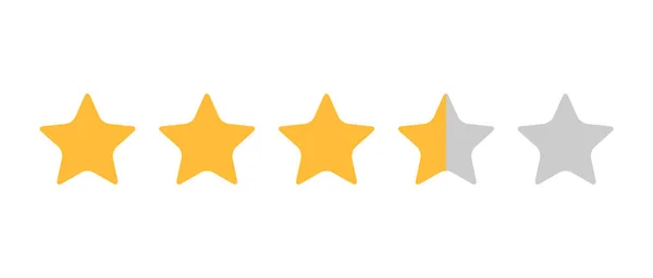 三星半 顾客品质标志 病媒产品评级评定标准 餐厅等的平面图标 — 图库矢量图片