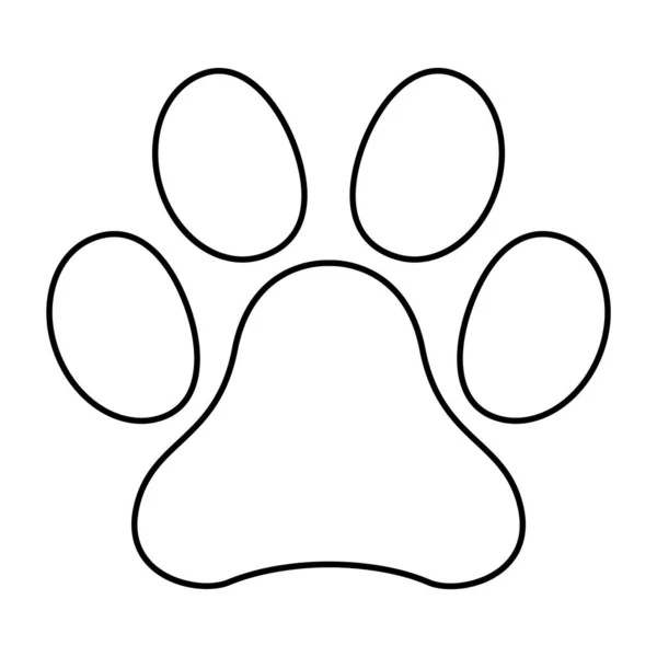 Ζωοπόδαρος Σκύλος Γάτα Σύμβολο Για Κατοικίδιο Ζώο Σήμανση Ποδιού Που — Διανυσματικό Αρχείο