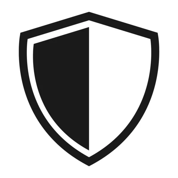 Shield Protect Icon Safety Symbol Defense Logo Web Button Internet — Stock Vector