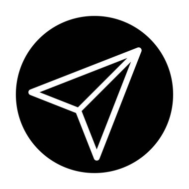 Beyaz arkaplanda izole edilmiş web simgesi gönder. Web sitesi, uygulama vs. için mesaj sembolü .