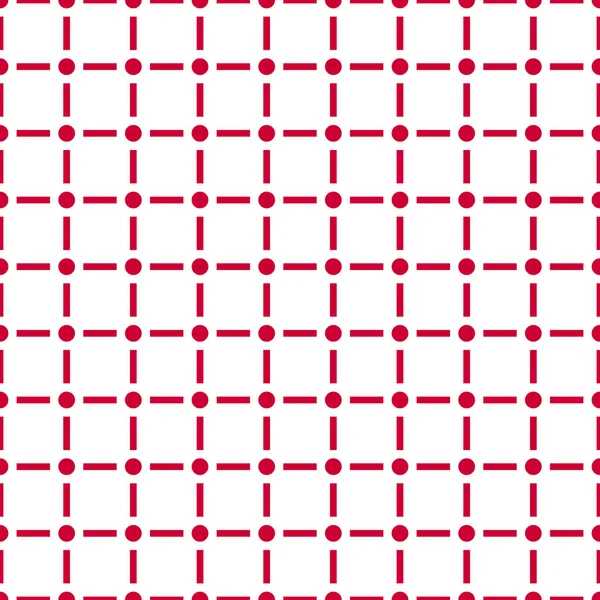 现代无缝模式 在白色背景上隔离点和线 — 图库矢量图片