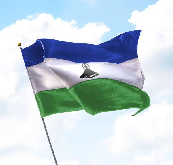 Flagge von lesotho — Stockfoto