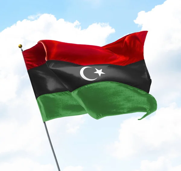 国旗的利比亚 — 图库照片