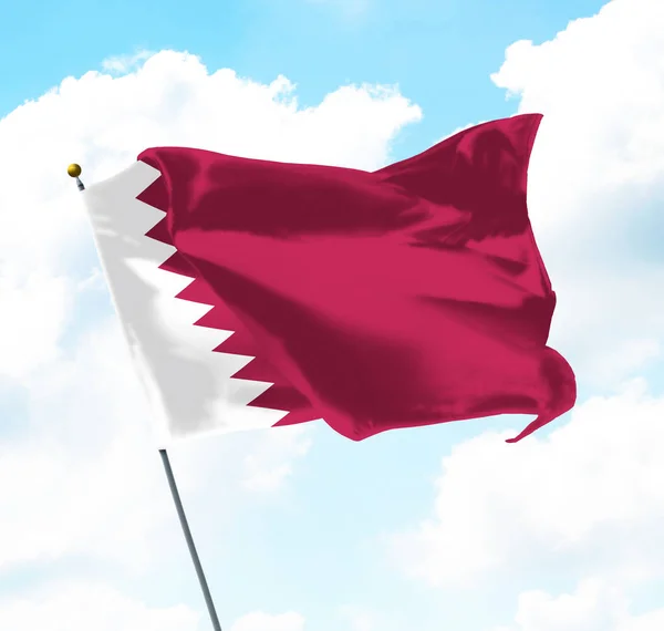 Flaga Kataru — Zdjęcie stockowe