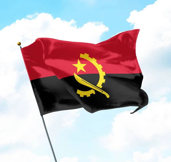 Vlag van angola — Stockfoto