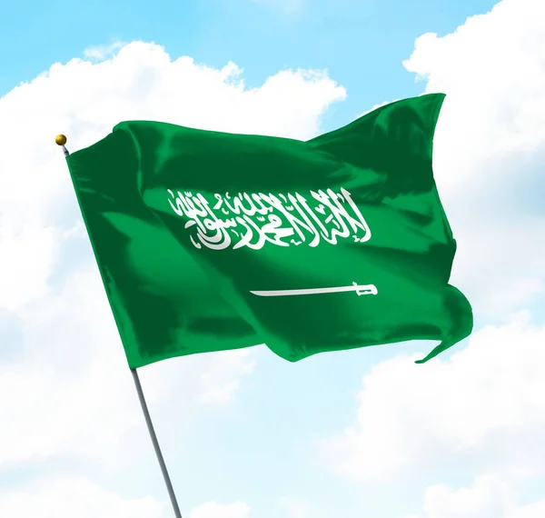 沙特阿拉伯王国的旗帜 — 图库照片