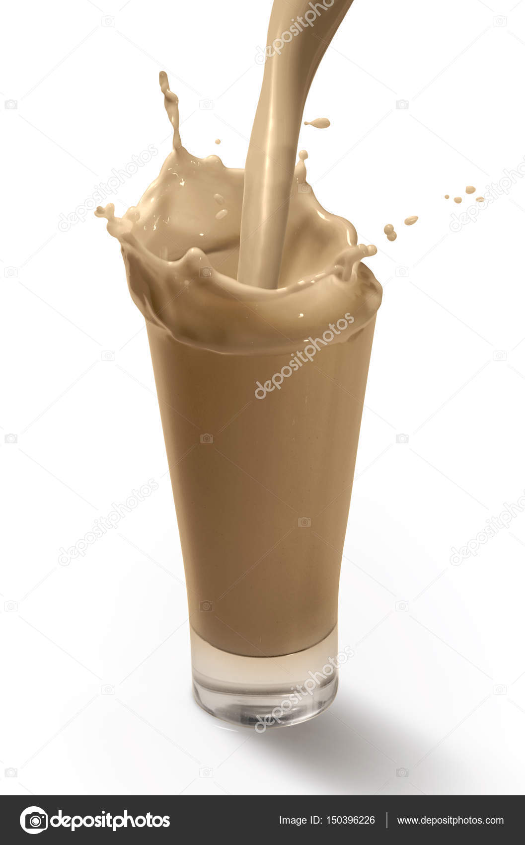 Download Splash In A Glass Of Chocolate Milkshake Stock Photo C Midosemsem 150396226 PSD Mockup Templates