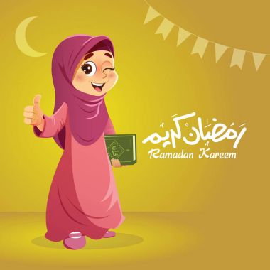 Kur'an-ı Kerim kitap mutlu Müslüman kız