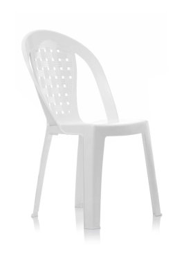 Beyaz plastik sandalye