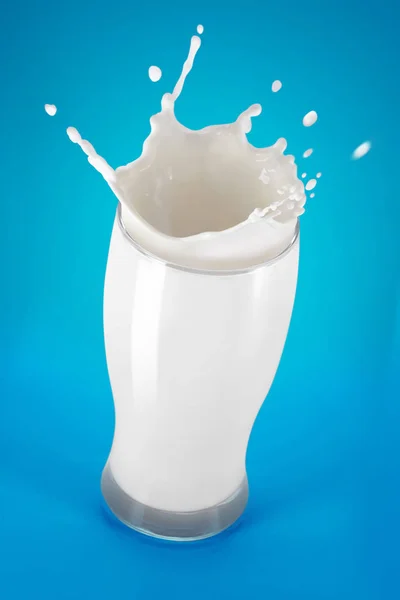 Milk Splash in Glass — Stock Photo, Image