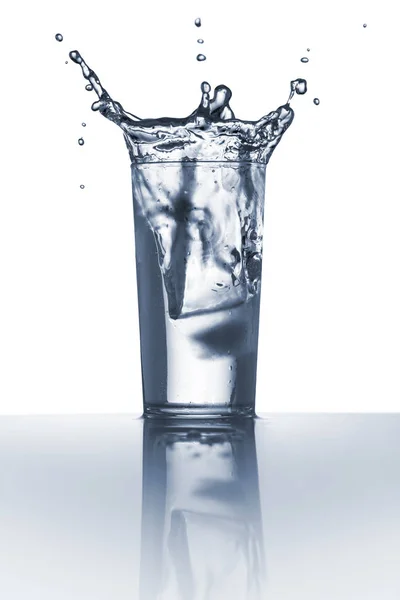 Water Splash in A Glass — Stock Photo, Image