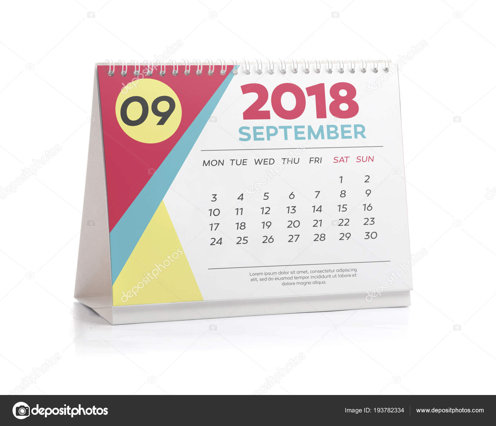 office calendar 2018 september