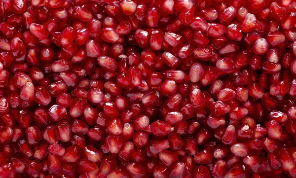 Organic Fresh Red Pomegranate Seeds Background — Stock Photo, Image