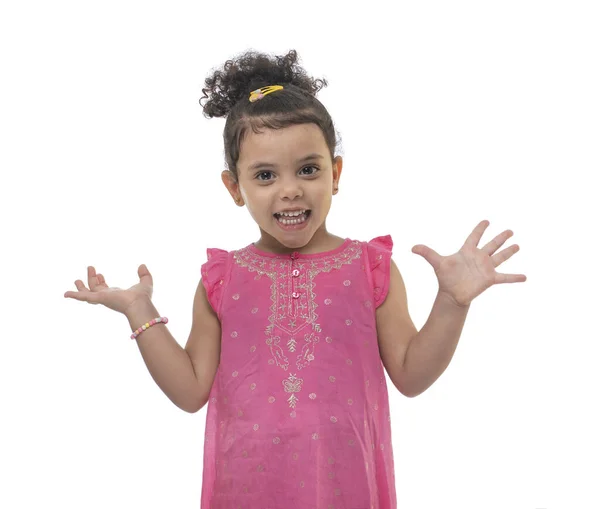 Young Beautiful Happy Girl Expressing Excitement — Stock Photo, Image