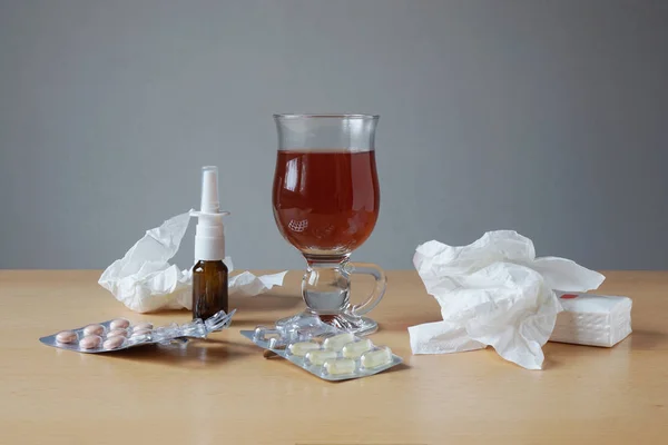 Common cold or flu remedies — Stock Photo, Image