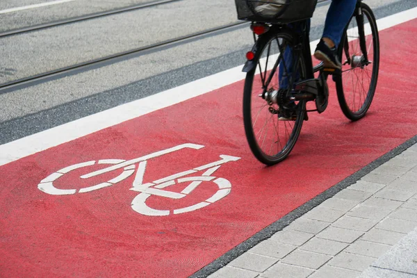 Designated bike lane or cycle highway — Stock Photo, Image