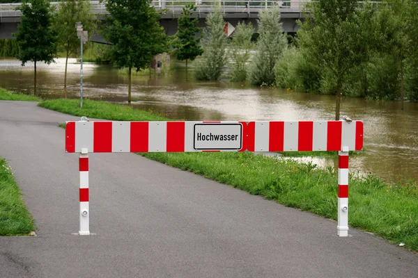 Затоплення повені висока вода в Ганновер Німеччина — стокове фото