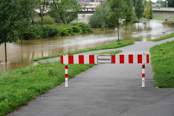 Hochwasser Німецький Висока Вода Повенями Повені Ганновері — стокове фото