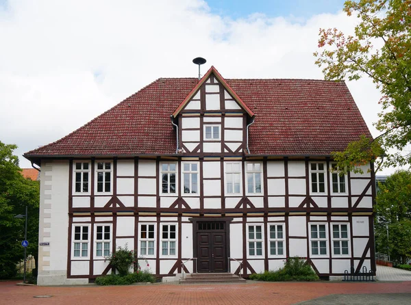 Historic timber-framed town hall in Barsinghausen, Germany — Stock Photo, Image