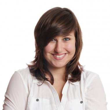 mutlu genç kadın headshot