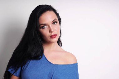 kopya alanı olan güzel kadın