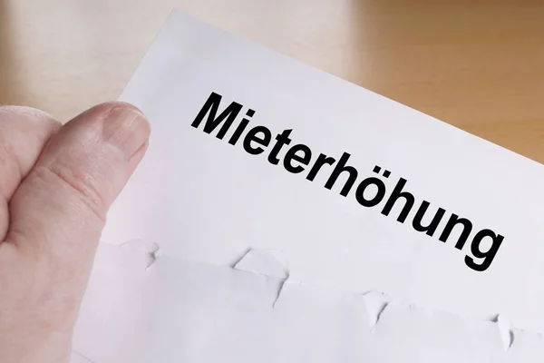 Mieterhohung je němčina pro zvýšení nájemného — Stock fotografie