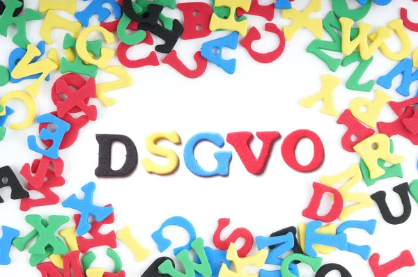 DSGVO - немецкая аббревиатура для общего регулирования защиты данных GDPR — стоковое фото