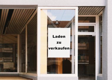 Laden zu verkaufen - Satılık mağaza olarak tercüme ediliyor - Almanca işaret
