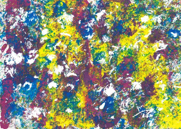 Abstrakt splodges av djärvt färgade akrylfärg — Stockfoto