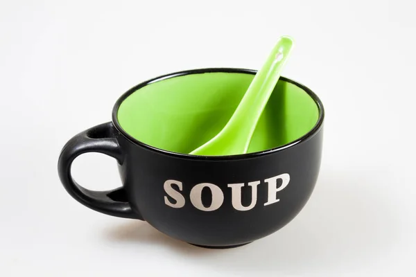 Cup Soup Spoon — Stock Photo, Image
