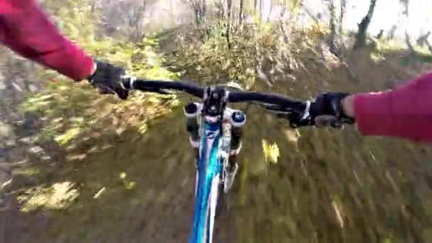 Mazedonien Skopje Dezember 2016 Extremes Mountainbiken Herbst — Stockvideo