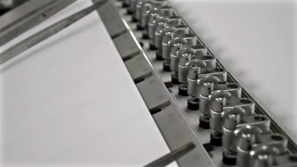 Print Sheets Loading Offset Printing Press Machine — Stock Video