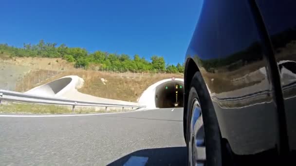 Fast Car Moving Tunnel — Stock Video