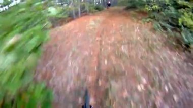 Makedonya, Üsküp - 26 Aralık 2016: sonbaharda sürme aşırı dağ bisikleti