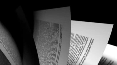 Kitabın loopable animasyon? s sayfa üstten görünüm kadar yakın çevirme. Mükemmel öğrenme, bilgelik ve kitap ile ilgili videolar.