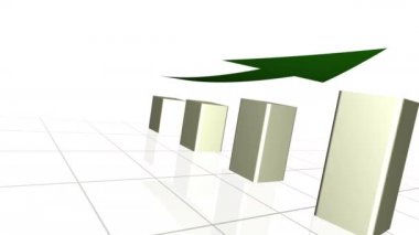 İş ilerleme ok ile animasyonlu kar grafiği