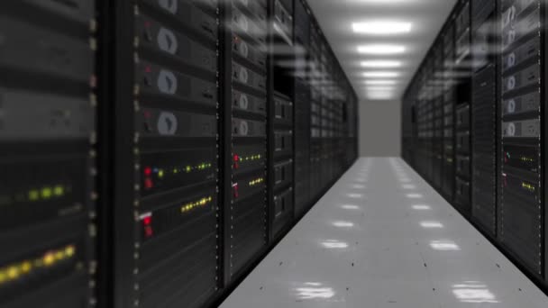 Animation de serveurs rack dans le centre de données Vidéo HD Stock 