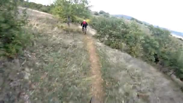 Macedonia Skopje Dicembre 2016 Escursioni Mountain Bike Estreme Autunno — Video Stock