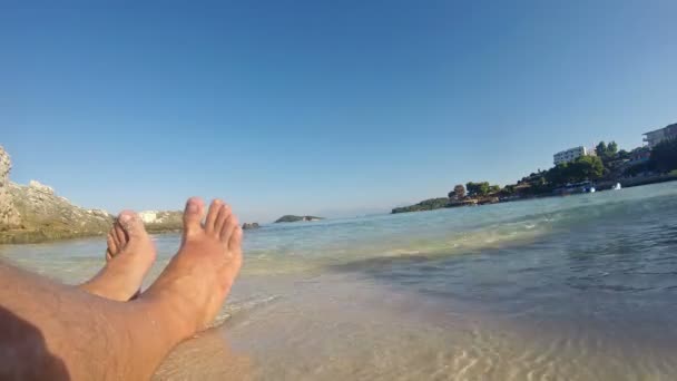 Tanzende Füße Strand Hintergrund — Stockvideo