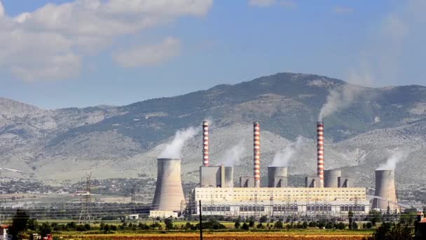 Contaminación Atmosférica Las Centrales Eléctricas — Vídeos de Stock