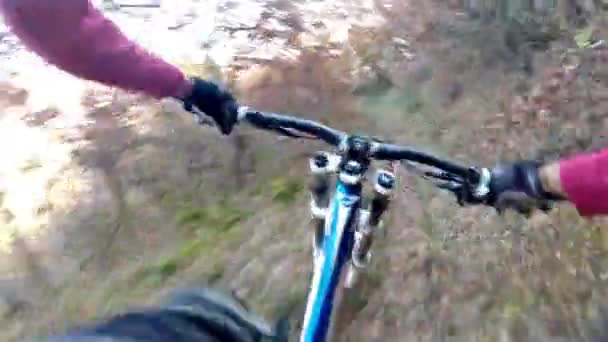 Mazedonien Skopje Dezember 2016 Extremes Mountainbiken Herbst — Stockvideo