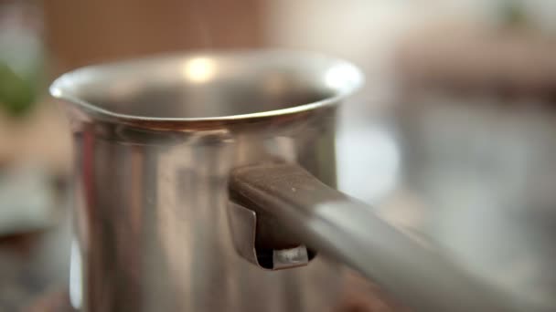 Pot Pişirme Buhar Yakın Çekim — Stok video