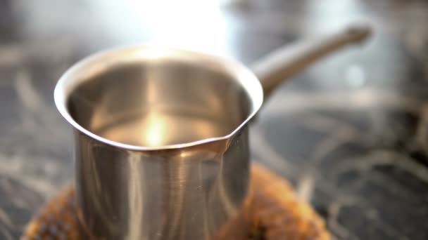Närbild Ånga Från Matlagning Pot — Stockvideo